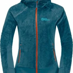 Jack Wolfskin Rotwand Hooded FZ Jacket Women, Blauw