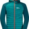 Jack Wolfskin Routeburn Pro Hybrid Jacket Men, Oranje/blauw -ARTILECT winkel jack wolfskin routeburn pro hybrid jacket men bay blue 1