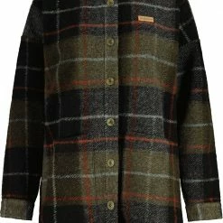 Maloja GamsM. Wool Check Coat Women, Zwart/olijf