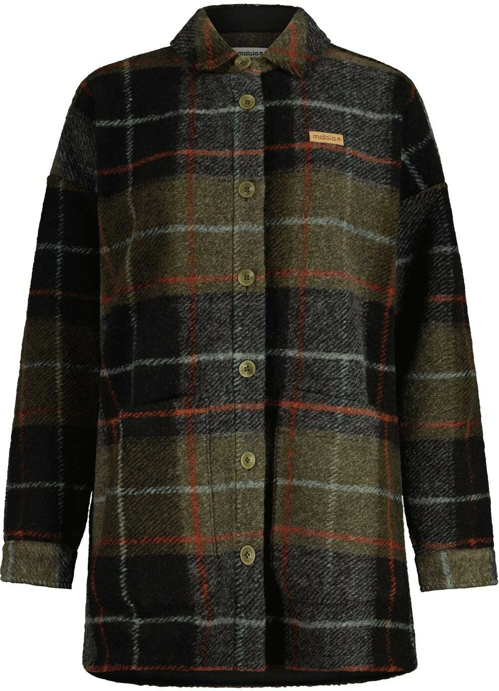 Maloja GamsM. Wool Check Coat Women, Zwart/olijf 3 Maloja GamsM. Wool Check Coat Women, Zwart/olijf