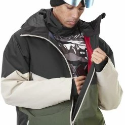 Picture Styler Jacket Men, Zwart/olijf -ARTILECT winkel picture styler jacket men black lychen green 9