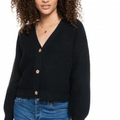 Roxy Wonder Time Cardigan Women, Zwart