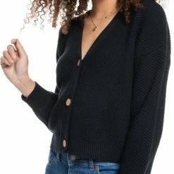 Roxy Wonder Time Cardigan Women, Zwart -ARTILECT winkel roxy wonder time cardigan women anthracite 4