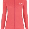 SALEWA Pedroc Polarlite Responsive Full Zip Fleece Women, Rood -ARTILECT winkel salewa pedroc polarlite responsive full zip fleece women calypso coral mel 1