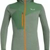 SALEWA Puez 2 Dry Hood Longsleeve Doorlopende Rits Heren, Groen -ARTILECT winkel salewa puez 2 dry hood full zip ls tee men duck green melange 1