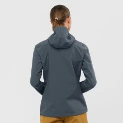 Salomon Outrack Waterproof Jacket Women, Grijs -ARTILECT winkel salomon outrack waterproof jacket women ebony 6