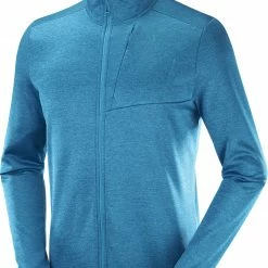 Salomon Transition Full Zip Mid Fleecejacket Men, Turquoise