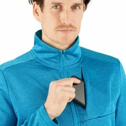 Salomon Transition Full Zip Mid Fleecejacket Men, Turquoise -ARTILECT winkel salomon transition full zip mid fleecejacket men barrier reef heather 5
