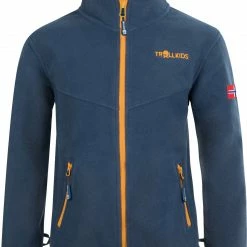 TROLLKIDS Bryggen 3-in-1 Jas Kinderen, Blauw/oranje -ARTILECT winkel trollkids bryggen 3in1 jacket kids mystic blue golden yellow 3 1