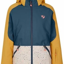 Ziener Amely Ski Jacket Kids, Geel/blauw